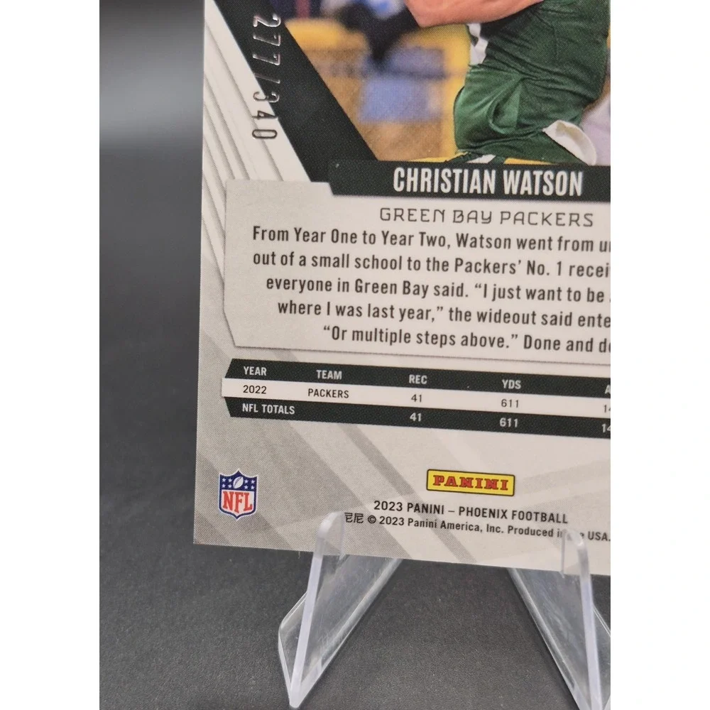 2023 Phoenix Football Christian noWatson #65 Fire Burst /340 Green Bay Packers